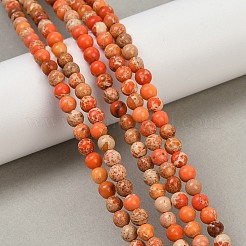 Нити бусин из окрашенного натурального регалита/императорской яшмы/морского осадка яшмы&nbsp;G-B124-C04-15