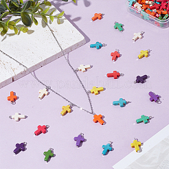 100шт подвески из окрашенной синтетической бирюзы&nbsp;PALLOY-HY00120