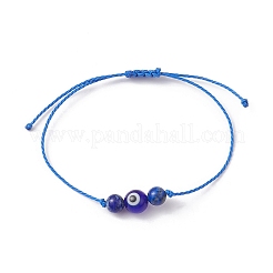 Плетеный браслет из натуральных и синтетических драгоценных камней&nbsp;BJEW-JB10016