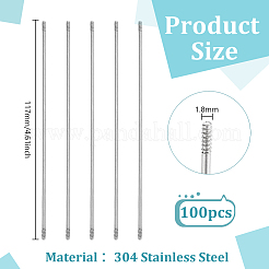 100 шт. специальные удлиненные стержни из нержавеющей стали 304 для шариковых ручек&nbsp;FIND-FG0005-14A