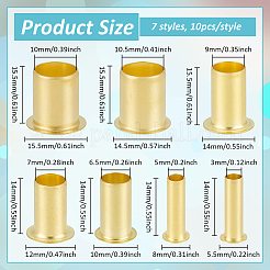 70 шт. 7 стиля латунные колонные компрессионные втулки наконечник&nbsp;KK-BC0015-15