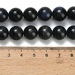 Натуральные черные лабрадоритные бусинки&nbsp;G-L642-B15-12mm