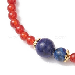 Природные сердолик браслеты простирания&nbsp;BJEW-JB11964-02