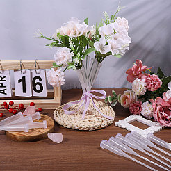 50 шт. пластиковая цветочная трубка&nbsp;AJEW-GL0002-97B