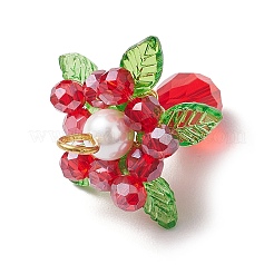 Подвески из стекла с круглыми ракушечными жемчужинами и акриловыми подвесками&nbsp;PALLOY-MZ00647-01