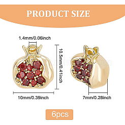 Латунные подвески из шоколада с микропаве и кубическим цирконием&nbsp;KK-BC0009-05