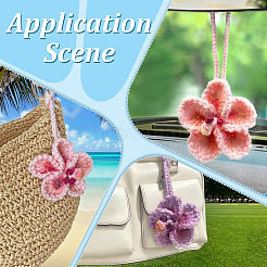 2 шт. подвесные украшения из двухцветного поликоттона&nbsp;HJEW-AR0001-19