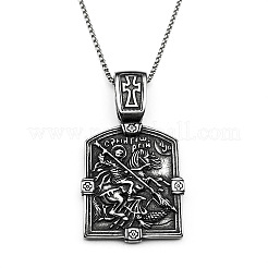 Мужские ожерелья с подвеской в виде рыцарского креста из нержавеющей стали 304&nbsp;FS-WG71F72-01