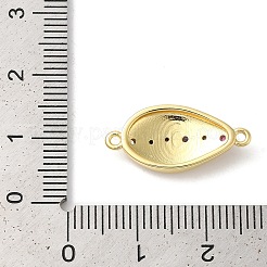 Покрытие стойки латунное паве красочные подвески в форме ракушки в форме кубического циркония&nbsp;KK-Z056-30G