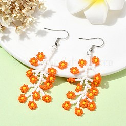 Серьги с подвесками из семян ручной работы&nbsp;EJEW-MZ00229-03