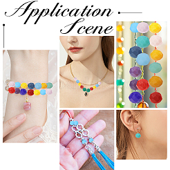 21 нитка 21 цвета непрозрачные однотонные стеклянные бусины нити&nbsp;EGLA-GO0001-03