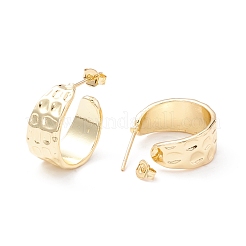 Массивные серьги-гвоздики в форме буквы C&nbsp;EJEW-A064-09G-RS