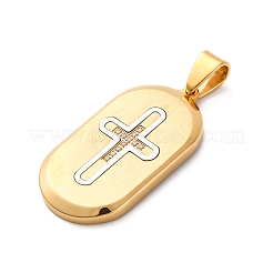 Подвески из нержавеющей стали 304 с микропаве из кубического циркония&nbsp;STAS-U043-25G