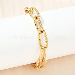 Браслеты-цепочки из нержавеющей стали 304 для женщин и мужчин&nbsp;BJEW-Z143-24G