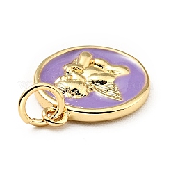 Латунь эмаль подвески&nbsp;KK-G416-38G-03