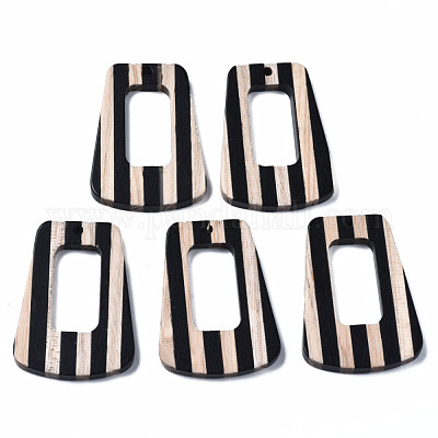 Подвески из смолы и дерева&nbsp;RESI-N025-013A-B02-1