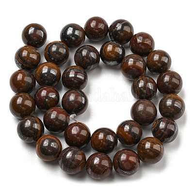 Натуральный желтый тигровый железный бисер пряди&nbsp;G-C079-A03-04-1