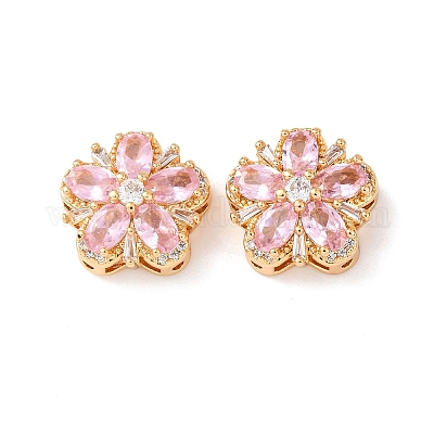 Латунные микро проложить кубического циркония бусы&nbsp;KK-A284-19G-03-1