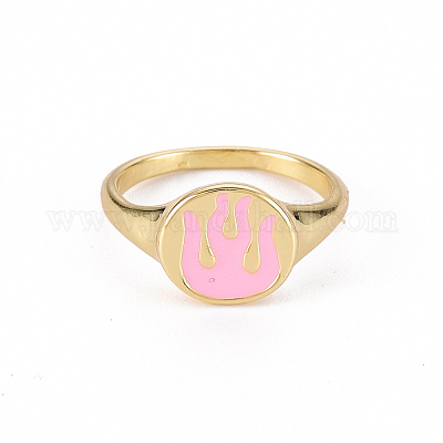 Широкополосные кольца из сплава эмали RJEW-N034-002A-RS-1