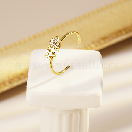 Нержавеющая сталь со стразами регулируемые манжеты для женщин MT3603-1