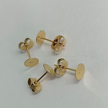 Ионное покрытие (ip) 304 нержавеющая сталь гвоздики фурнитура для сережек STAS-H436-24G-6mm-1