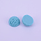 Resin Cabochon, Imitation Ice Cream, Half round/Dome, Sky Blue, 17.5x11~11.5mm