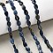 Natural Dumortierite Beads Strands, Teardrop, Faceted, 6x4x2.5mm, Hole: 0.6mm, about 62~68pcs/strand, 15.16~15.55''(38.5~39.5cm)