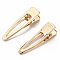 Iron Alligator Hair Clip Findings, Golden, 55x17x12.5mm