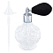 Alumina PVE Glass, Light Luxury Retro Air Bag Perfume Bottle Transparent Glass Spray Bottle, with Plastic Funnel Hopper and 3ML Disposable Dropper, Black, 6.75x9.5x11.7cm, Capacity: 100ml(3.38fl. oz)