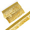 7 Yards Polyester Lace Trim, Tassel Ribbon, Clothes Accessories, Gold, 2-1/2 inch(64mm), 7 yards/set