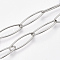 Tarnish Resistant 304 Stainless Steel Cable Chains, Soldered, Oval, Stainless Steel Color, 20x6x1mm