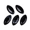 Natural Black Agate(Dyed & Heated) Cabochons, Horse Eye, 40x20x7mm