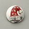 Alloy Enamel Jewelry Snap Buttons, Christmas Theme Rhinestone Buttons, Hat Pattern, 22x9.5mm