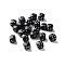 Opaque Acrylic Beads, Dice, Black, 10x10.5x10.5mm, Hole: 1.2mm, 1219pcs/500g