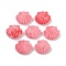 Synthetic Coral Carved Beads, Dyed, Shell Shape, Light Coral, 20x23.5x9.5mm, Hole: 1.6mm