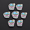 Handmade Polymer Clay Cabochons, Drink, Light Sky Blue, 8~11.5x8.5~9x2mm, about 5000pcs/1000g