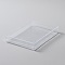 Polystyrene Plastic Storage Box, for Face Cream Cosmetics Sample Jars, Rectangle, Clear, 12.6x8.6x1.9cm