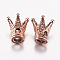 Tibetan Style Alloy Beads, Crown, Antique Rose Gold, 13x11~12mm, Hole: 2.5mm