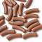 Opaque Acrylic Beads, Curved Tube, Chocolate, 32x10x8mm, Hole: 1.8mm