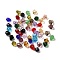 Glass K9 Glass, Imitation Austrian Crystal Beads, Faceted, Diamond, Mixed Color, 10x9mm, Hole: 1mm