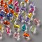 Transparent Acrylic Beads, Round, Faceted, Mixed Color, 6x5.5mm, Hole: 1.4mm, about 4160pcs/500g