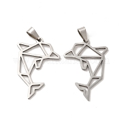 Подвески-оригами из нержавеющей стали 201 STAS-K251-041P