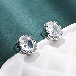 Серьги-гвоздики из циркония&nbsp;EJEW-C174-02E-P