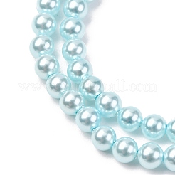 Гальванические оболочки жемчужные бусы пряди&nbsp;BSHE-G041-4mm-03