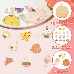 14 шт. 14 стильных подвески из сплава и нержавеющей стали 304 с эмалью&nbsp;ENAM-YW0008-50