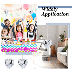 Сердце стеклянный зеркальный шар отражающий шар&nbsp;AJEW-WH0036-123A