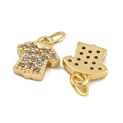 Покрытие стойки латунь микропаве прозрачные кубические циркониевые подвески&nbsp;KK-U030-20G