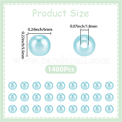 Окрашенный распылением абс-пластик имитация жемчужных бусин&nbsp;OACR-PA0001-38A-03
