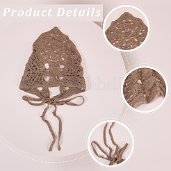 3шт. 3-х цветный полиэстеровый трикотажный треугольный платок&nbsp;AJEW-CY0001-87