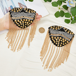 2 шт. железный модный эполет с кисточками DIY-FH0006-40